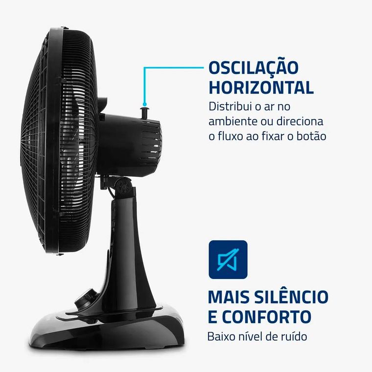 Ventilador 40CM 6P VSP-40 AP Super Power 220V Preto/Cinza Mondial