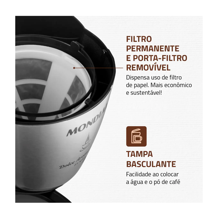 Cafeteira C-34JI 220V Preto/Inox Mondial