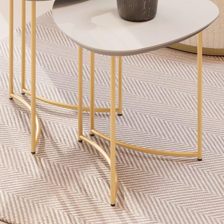 Mesa Lateral Petala Off White Dj Moveis
