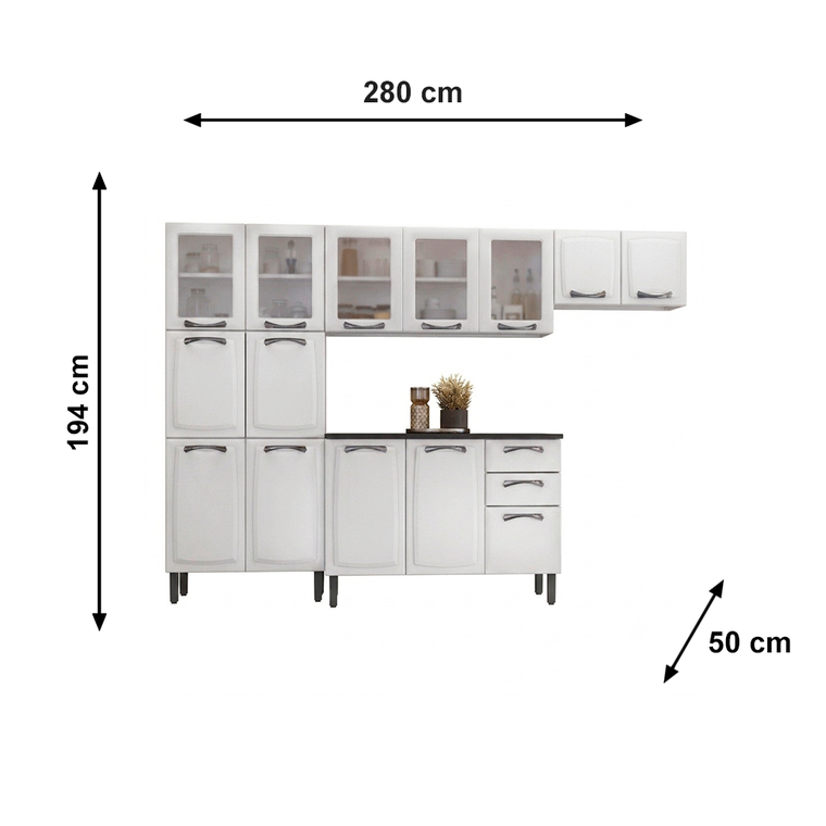 Cozinha 4 Peças New Premium Branco Itatiaia