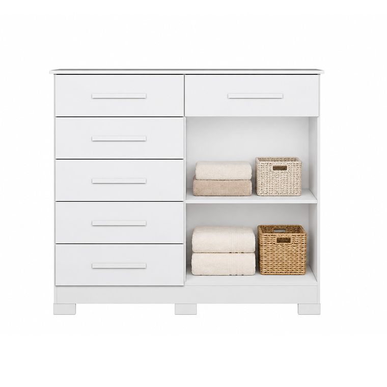 Cômoda Xangai 6 Gavetas e 2 Portas Albatroz