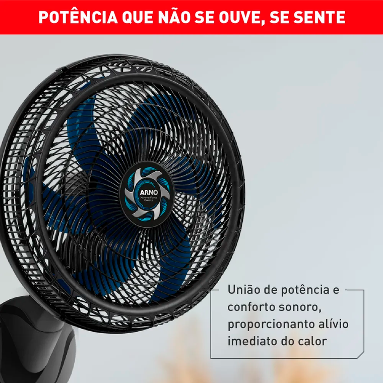 Ventilador 50CM Xtreme VB51 Parede Preto 220V Arno