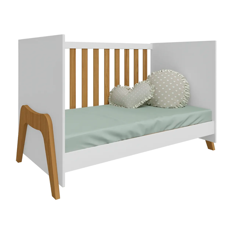 Berco Guti Retro Branco Brilho/Amendoa Peroba