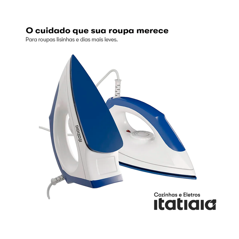 Ferro a seco FSITA2ESSA 220v Branco/Azul Itatiaia