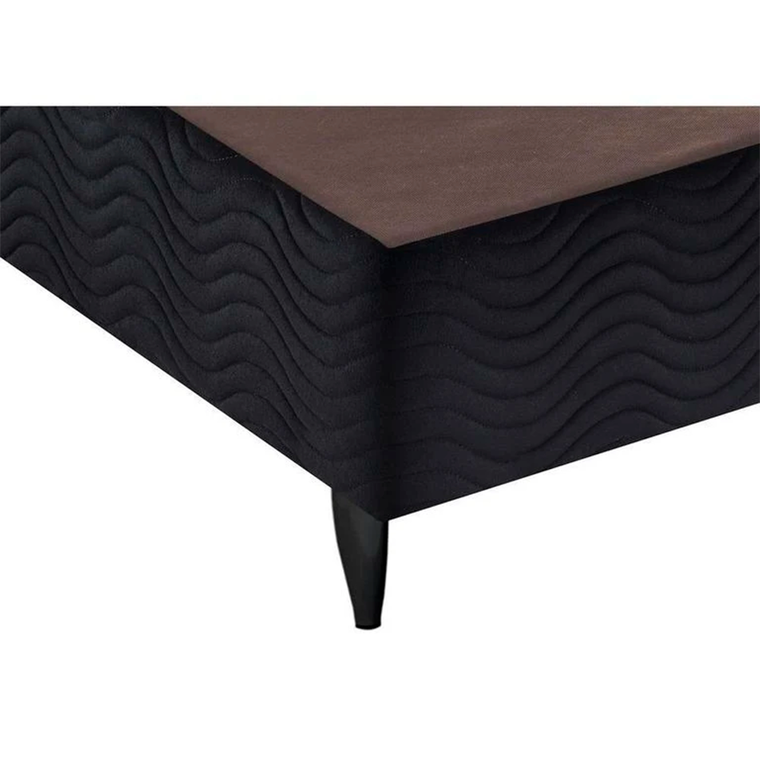 Base Americana Camurca 138x30Cm Preto Ortobom