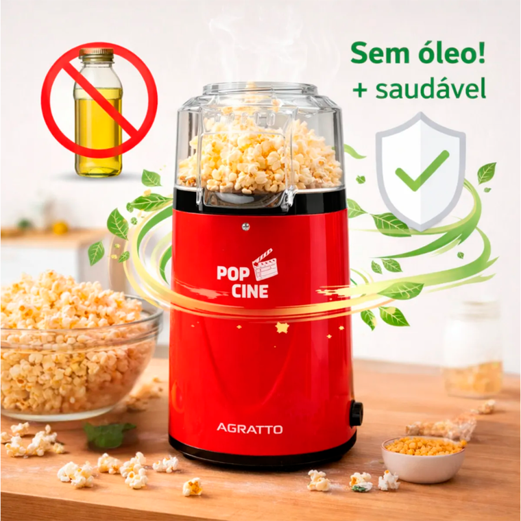 Pipoqueira Pop Cine PP02 Vermelha Agratto