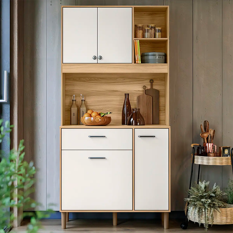 Cozinha Erva Doce 90 Freijo/Off White PTA Fechada Nicioli