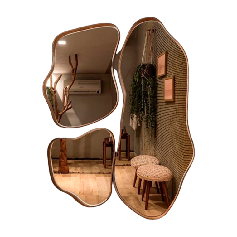 Conjunto Espelho Organico Slim 3Pçs CInamomo Fino Tok