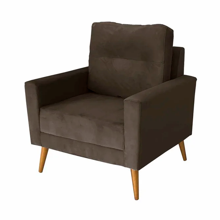 Poltrona Europa Premium Veludo Terracota T08 Jw Estofados