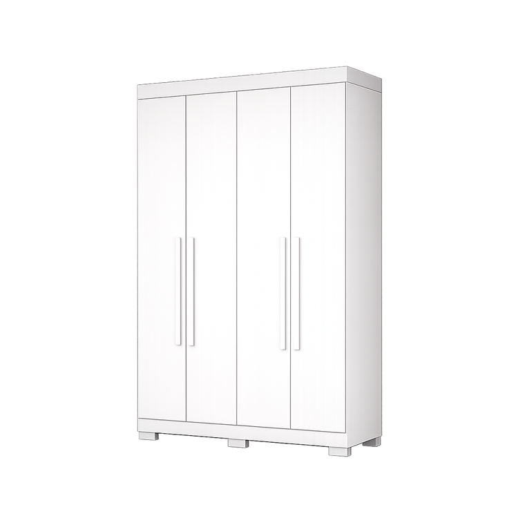 Roupeiro Noronha 4 Portas com Pés Branco Josan