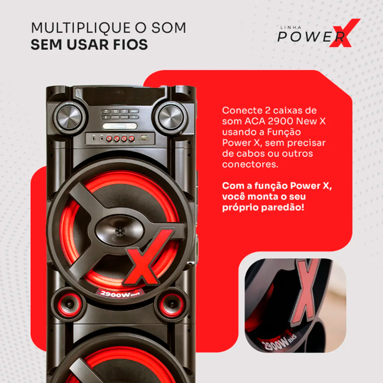 Caixa Amplificada ACA 2900 New x Sfm Amvox 