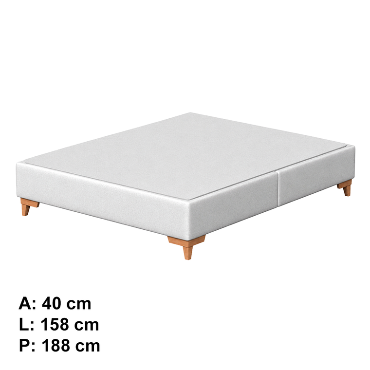 Base Primes Wood Liso 158x40 Branco C0245 Probel