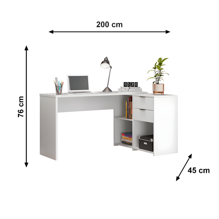 Mesa para Computador NT 2060 Branco Notável