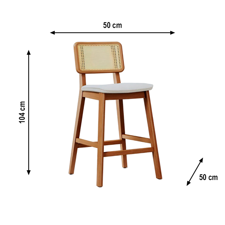 BANQUETA CLASSIC TELA BOUCLE AREIA/NATURE IMCAL