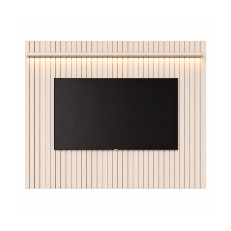 Painel Ripado Slim Modular 2.3 Tucumã Off White JB Bechara