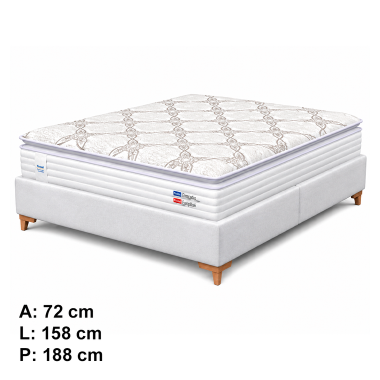 Conjunto Box Queen Fiore Comfort Luxo 158x72 Probel
