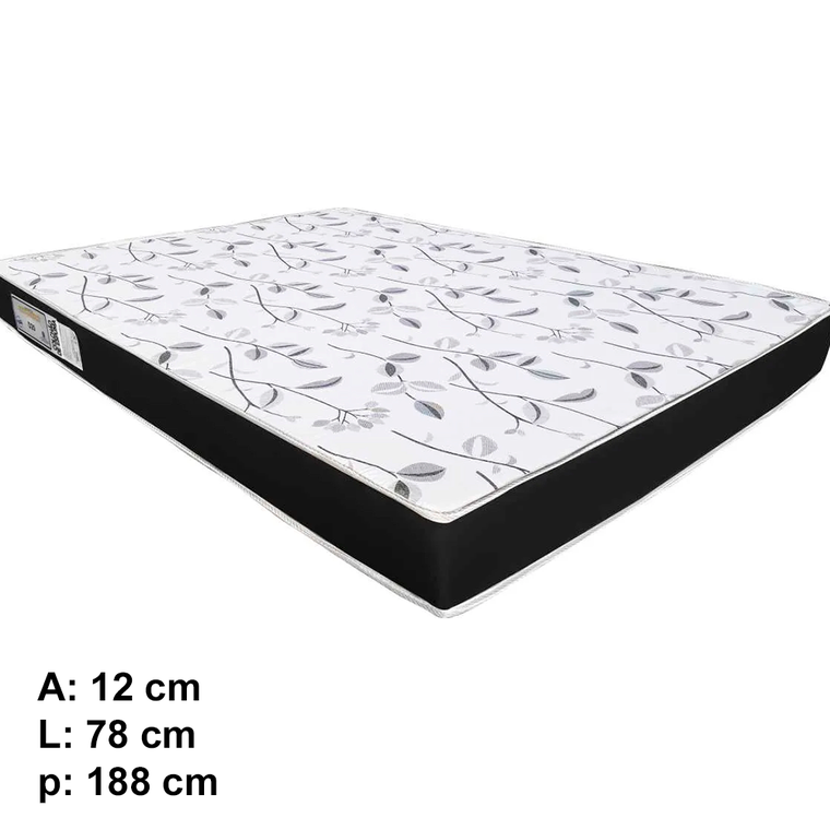 COLCHÃO D20 LISO 78X188X12 ORTHONOBRE