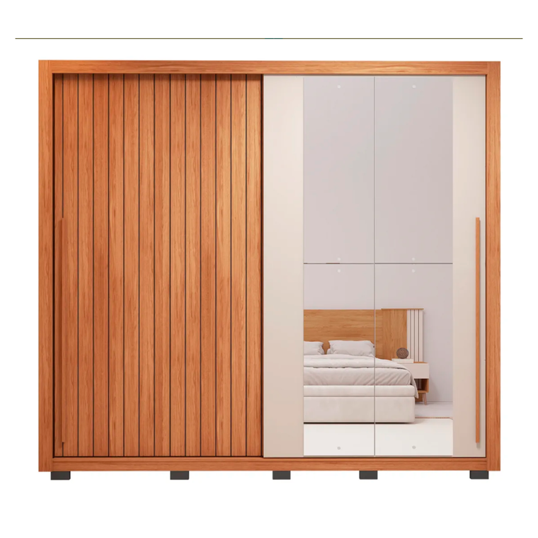 Roupeiro Romanus Double Lux 2.4 4G Freijo/Off White Caemmun