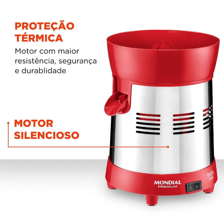 Extrator Turbo Premium E-24 250W Vermelho Mondial