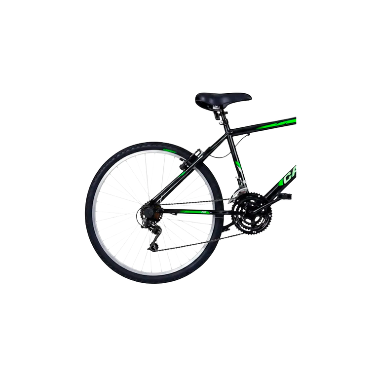 Bicicleta Aro 26 21M Flash Preto/Verde Ciclo Cairu