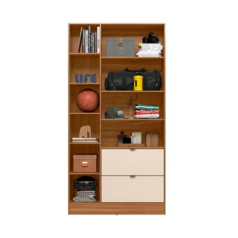 Armário Multiuso 2 Portas 2 Gavetas com Espelho Joy Amendola/Off White Demobile