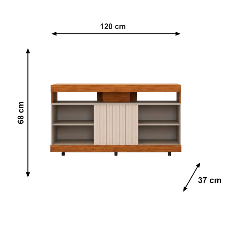 Rack Dili 1,20 Freijo/Off White DJ Moveis