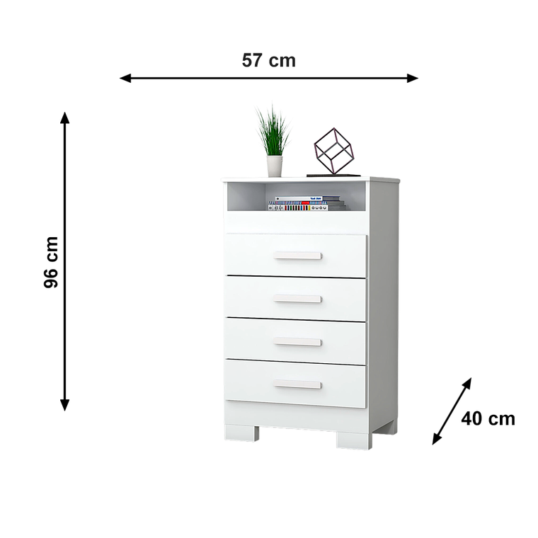 Comoda Evora C/PE Branco Josan