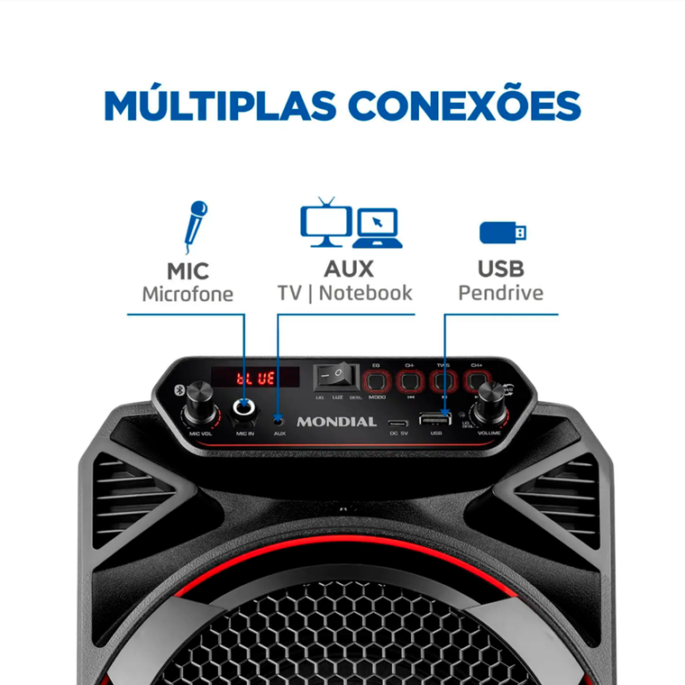 Caixa Amplificada CM-150 Connect Party Plus 150W C/Bat Mondial