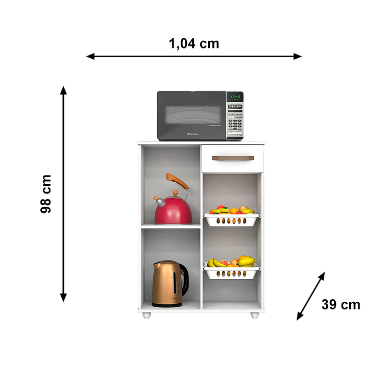 Fruteira Ruby C/PE Branco Josan