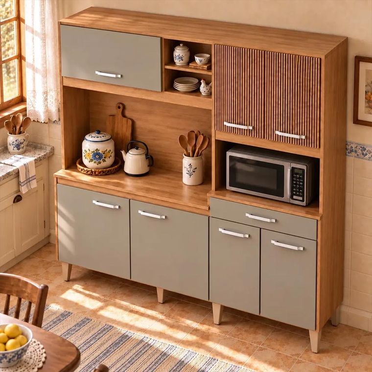 Armário Kit Cozinha Yara 160 Portas Fechadas Nicioli