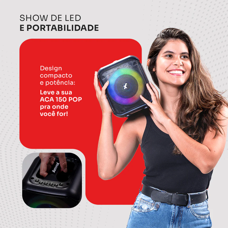 Caixa Amplificada Aca 150 Pop AMVOX