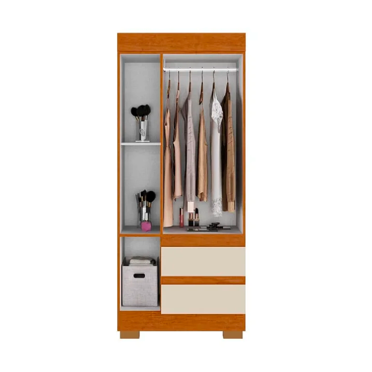 Roupeiro Maya 3P MDP Cinamomo/Off White ACP Moveis