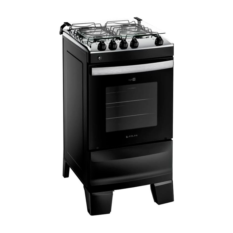 Fogão 4B Agile Up Preto Atlas