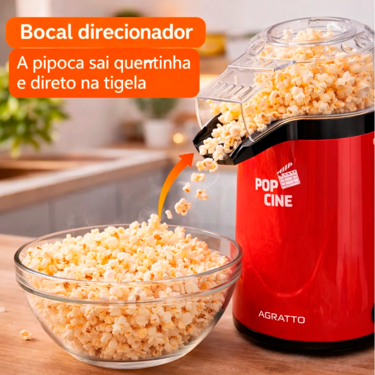 Pipoqueira Pop Cine PP02 Vermelha Agratto