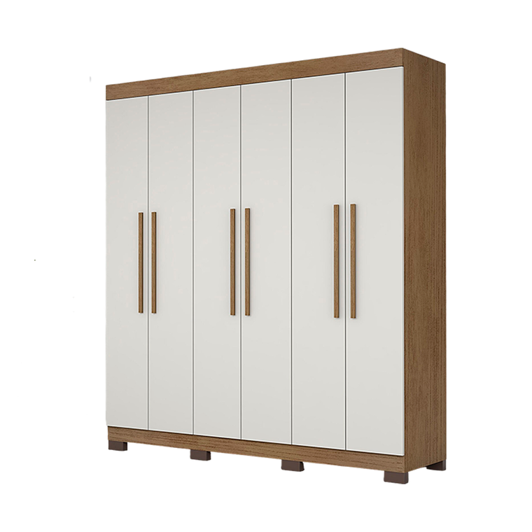 Roupeiro Noronha 6 Portas com Pés Cinamomo Josan 