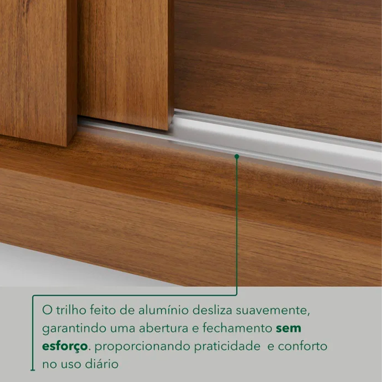 Roupeiro Ipanema com Pés com Espelho Cinamomo Salleto
