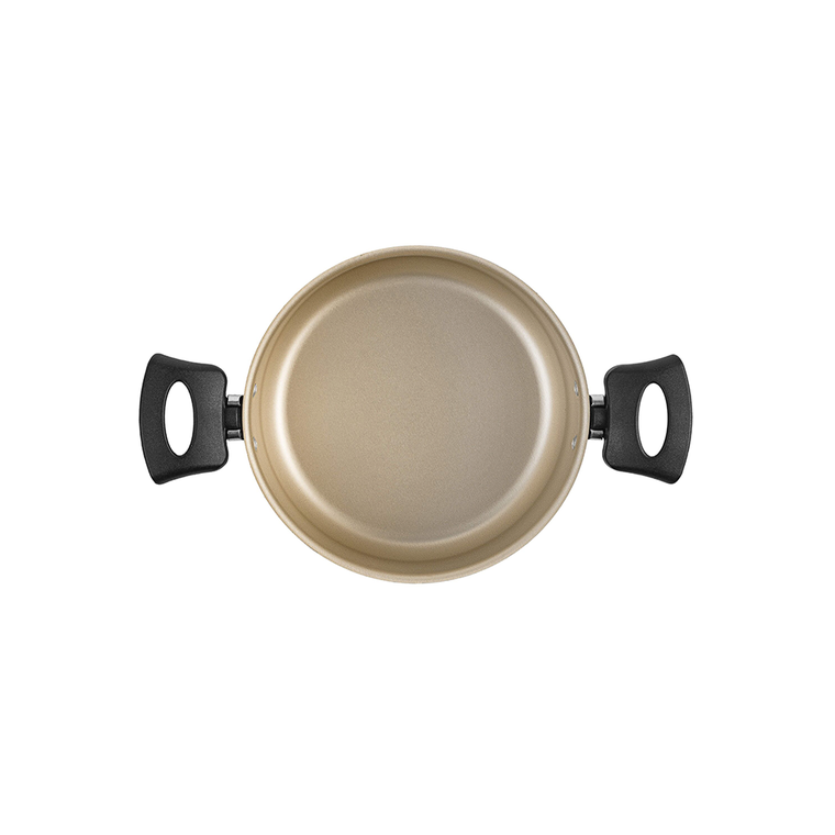 Caçarola 18/000327 com Tampa de Vidro Cereja/Creme Única Luz