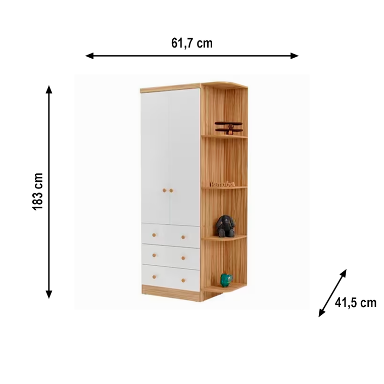 Prateleira Externa Armario Smim/Luna Amendoa Peroba