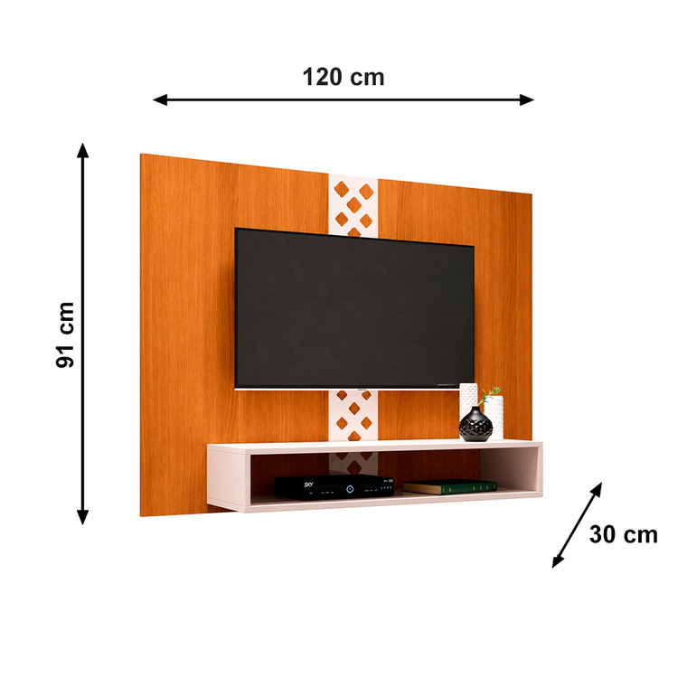Painel Susp Form 1.2 Cinamomo/Off White HB moveis