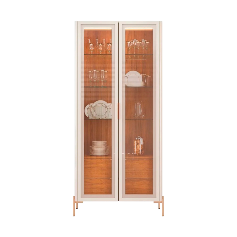 Cristaleira Olivia OFF WHITE/FREIJO DJ MOVEIS