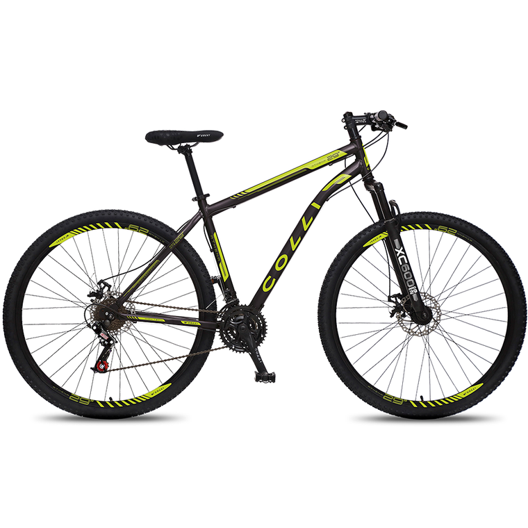Bicicleta Aro 29 Athena F/DISCO Preto Fosco/Amarelo Neon Colli