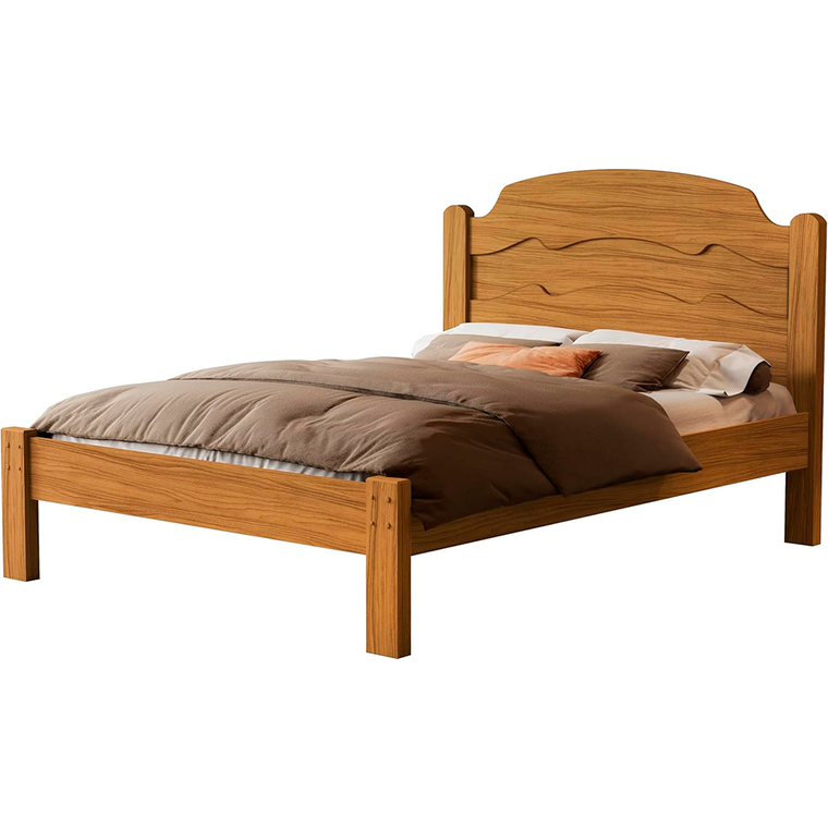 Cama Iris Casal Freijo/Grafite Cambel Vj Moveis