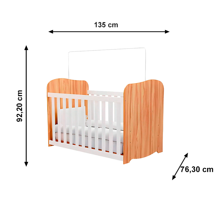 Berco Uli Americano Branco Brilho/Amendoa Peroba