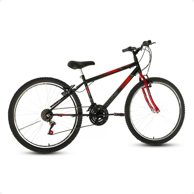 Bicicleta Aro 26 21M Flash Preto/Vermelho Ciclo Cairu
