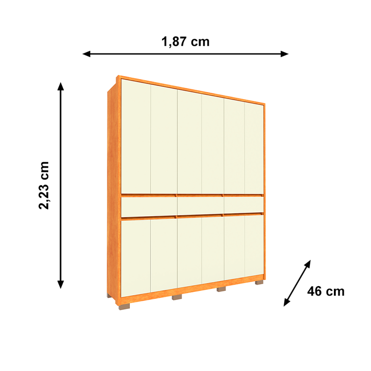 Roupeiro Havana Com Pés Freijo Off White Avelan
