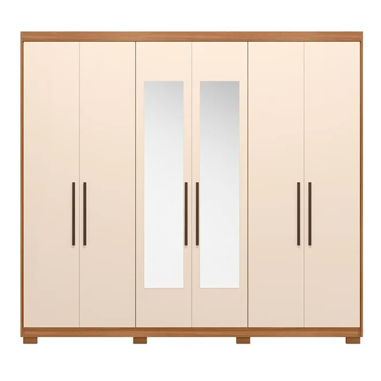 Roupeiro 6 Prateleiras 4 Gavetas 3 Prateleiras Venice C/Pés e C/Esp Amendola/Off White Demobile 