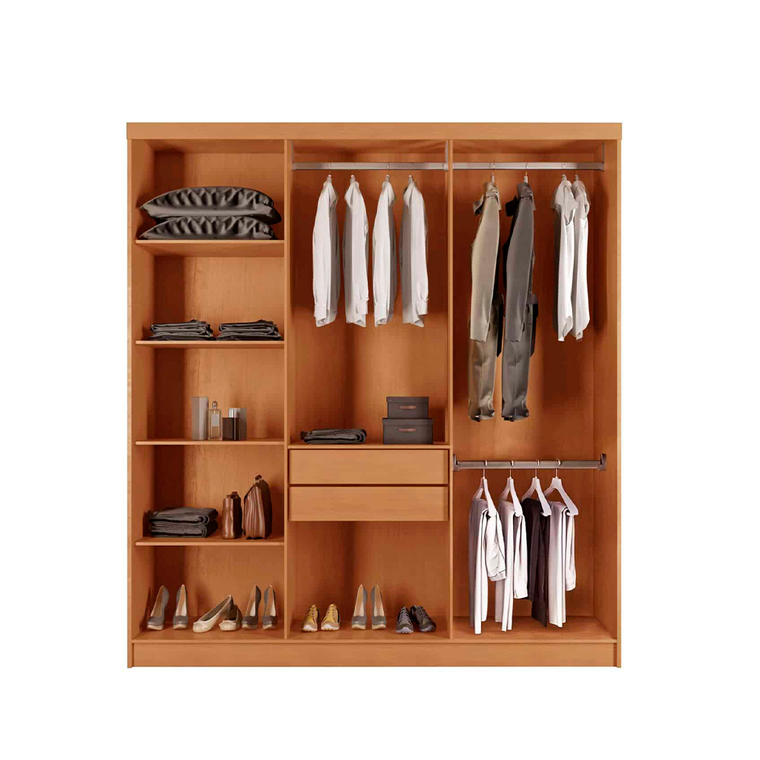 Roupeiro Grecia 6 Portas Nature/Naturale Rufato