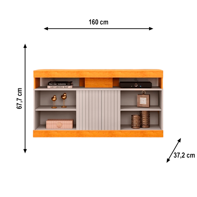 Rack Dili 120 Cedro/Bali Dj Móveis