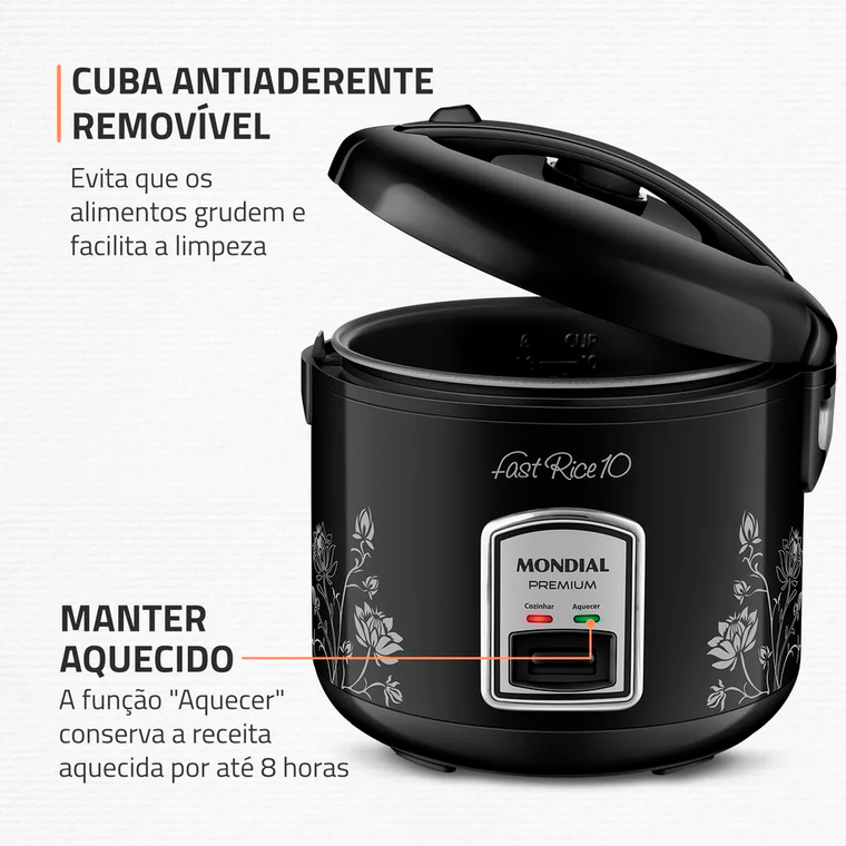 Panela Elétrica De Arroz 10x PE-44 700W Mondial