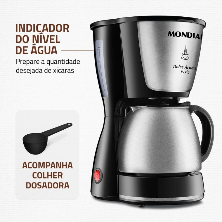 Cafeteira C-34JI 220V Preto/Inox Mondial